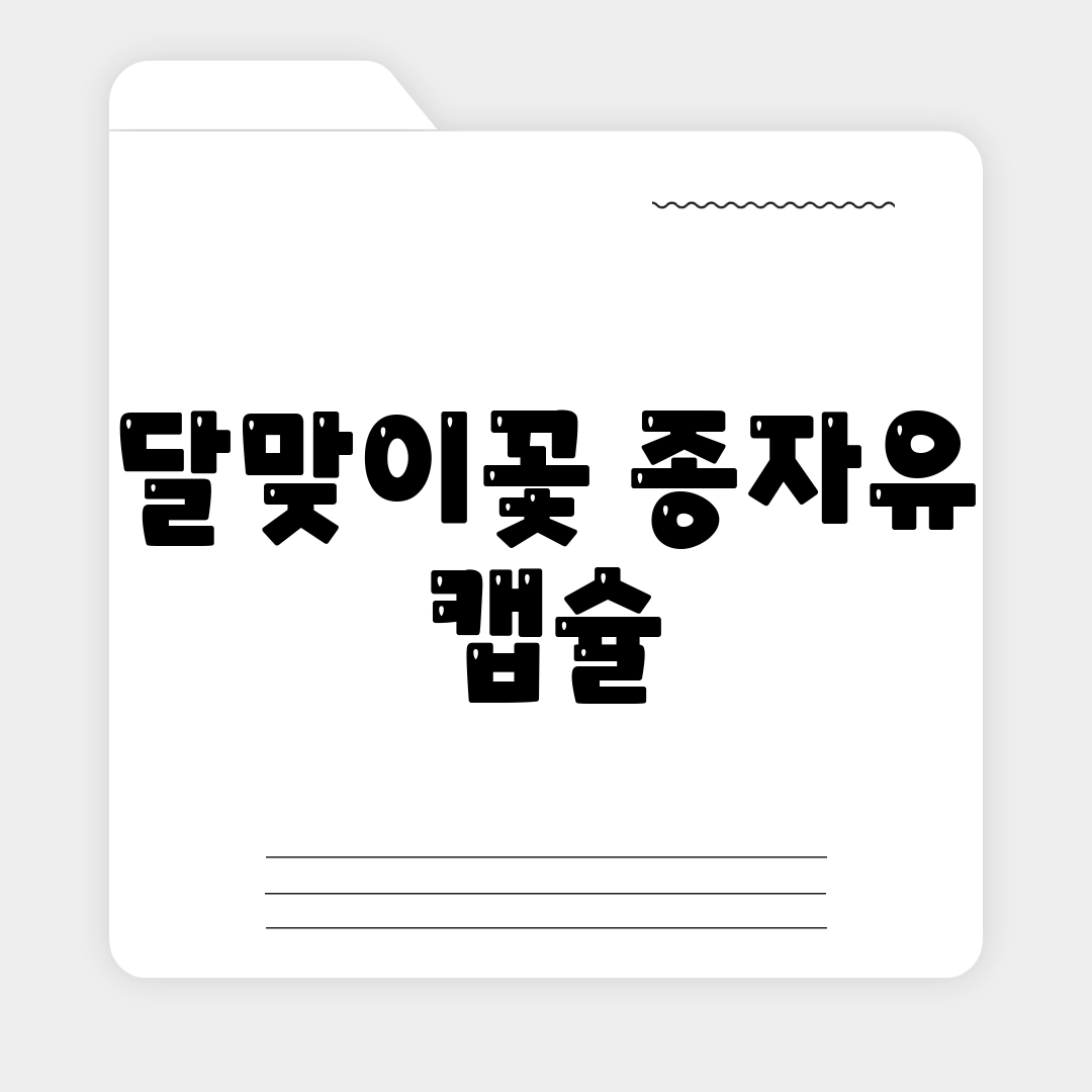 달맞이꽃 종자유 캡슐