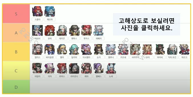 티어표