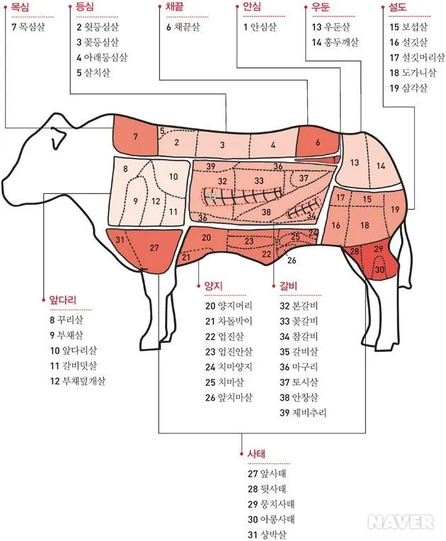 소고기 부위 가장 부드러운 순서대로 10선_3