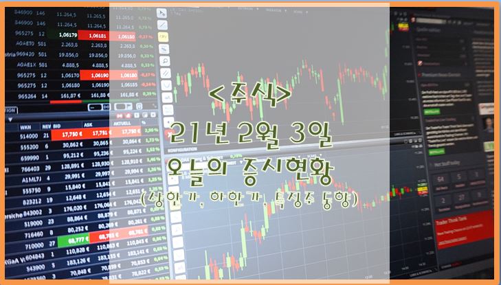  [주식](2월 3일) 오늘의 증시현황 (상한가, 하한가, 특징주)