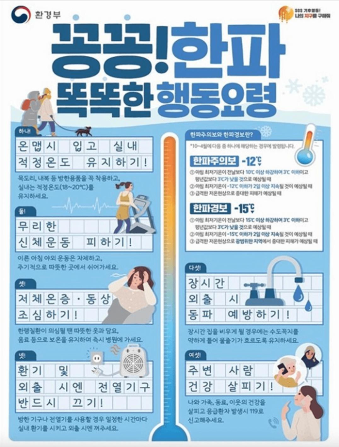 한파주의보-행동요령