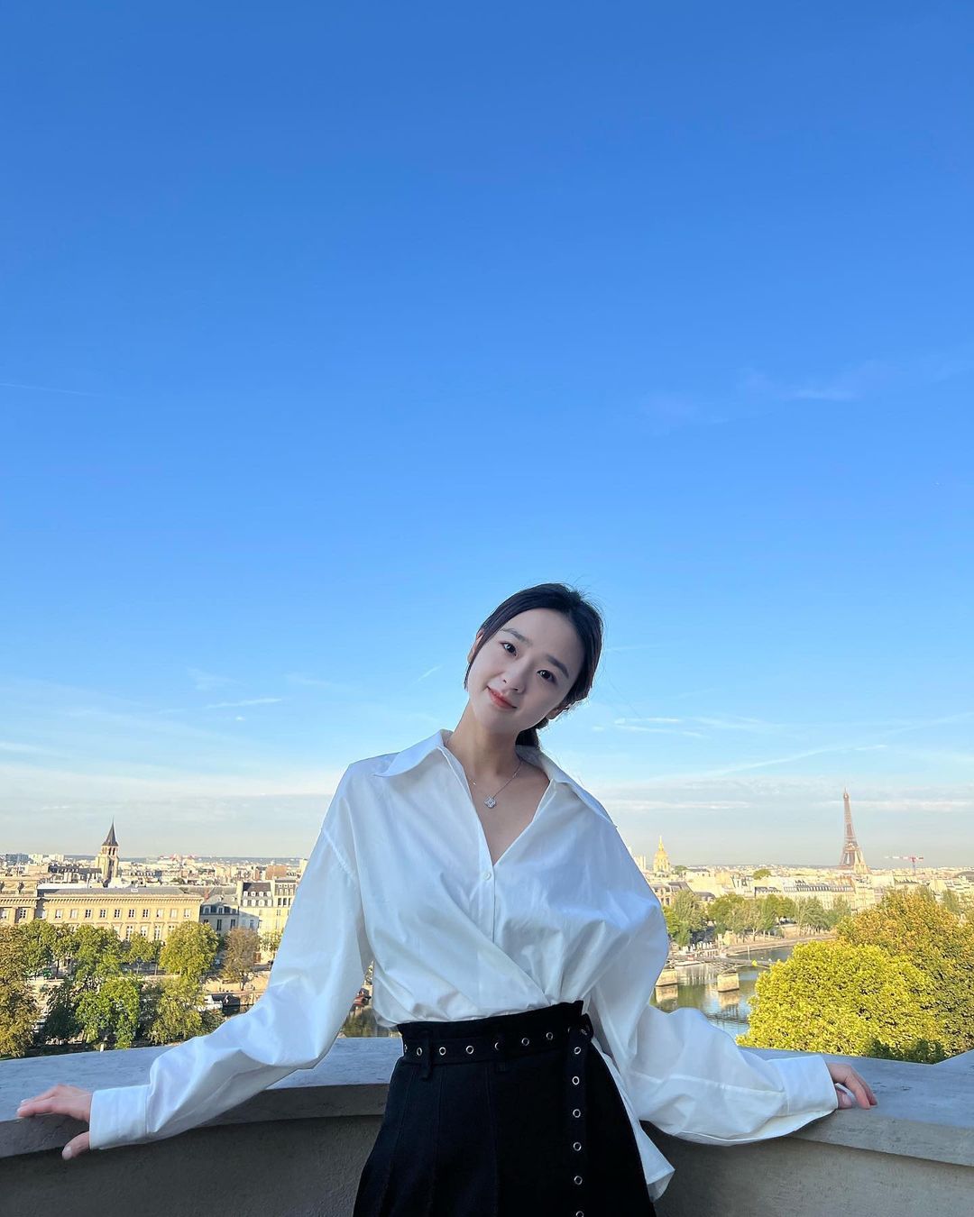 프랑스 파리로 신혼여행 중인 손연재