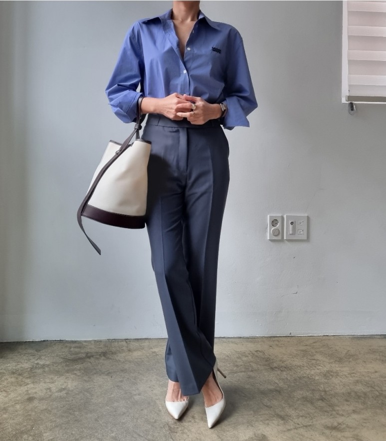 색상 배색 품절상품과 배송지연안내 - 메종셔츠 ( 블루색상 28