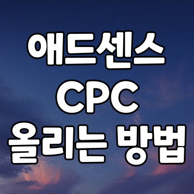  티스토리 구글 애드센스 CPC를 올리기 위한 노력과 방법
