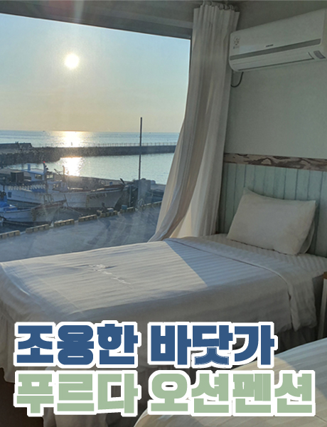  한적한 바닷가, 제주도 오션뷰 숙소 푸르다펜션