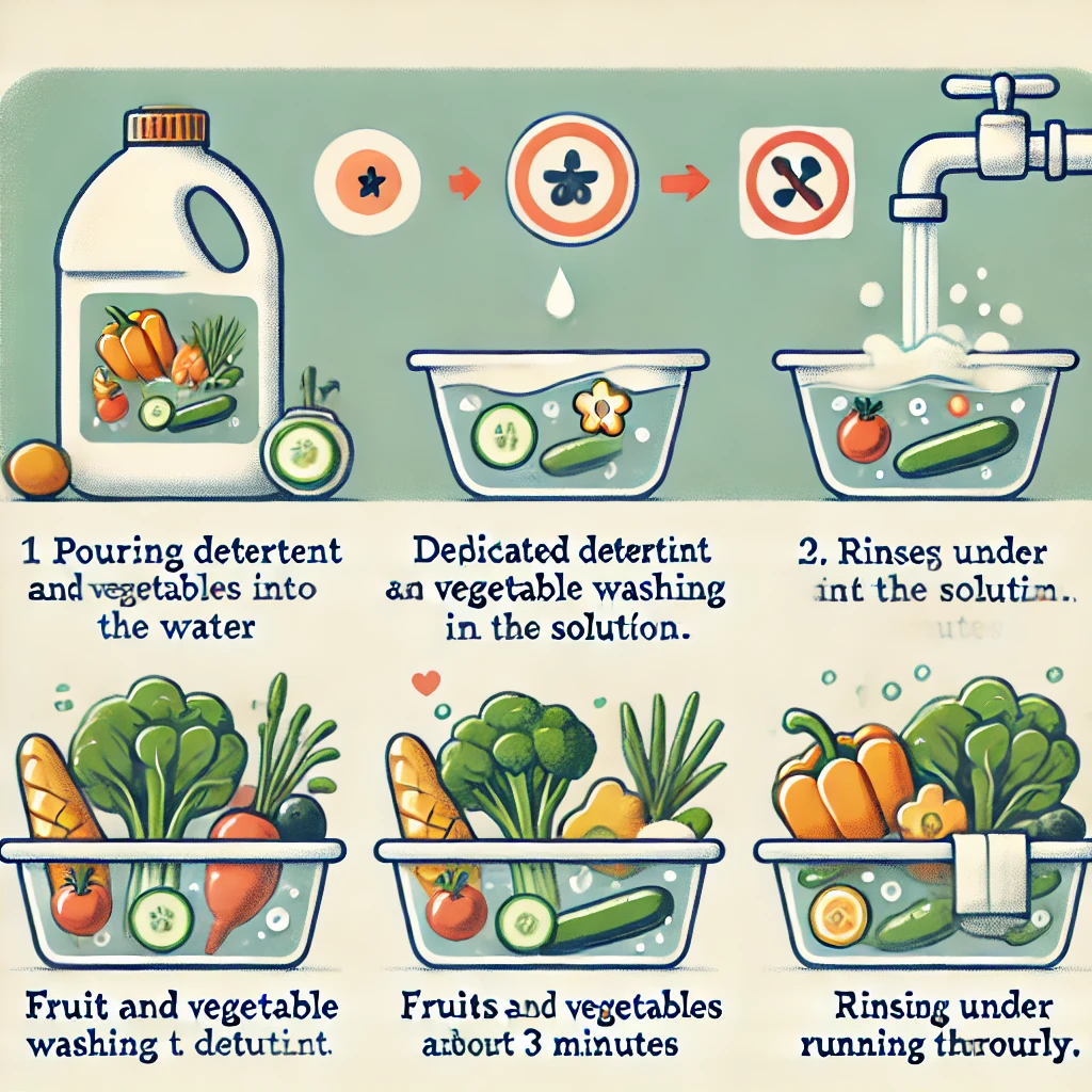 야채와 과일 세척을 위한 효과적인 방법 - 5. 전용 세척제 사용