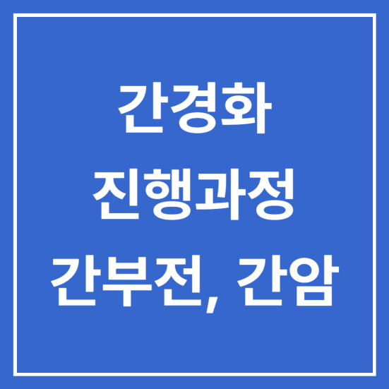  간경화 진행과정과 간부전 간암