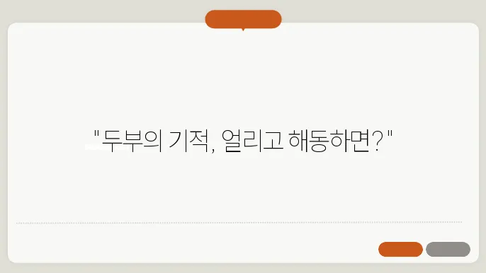 두부 얼리는 방법 해동 방법 언두부 동두부 효능