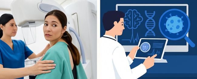 통증없는 암진단 시대를 의미하는 이미지