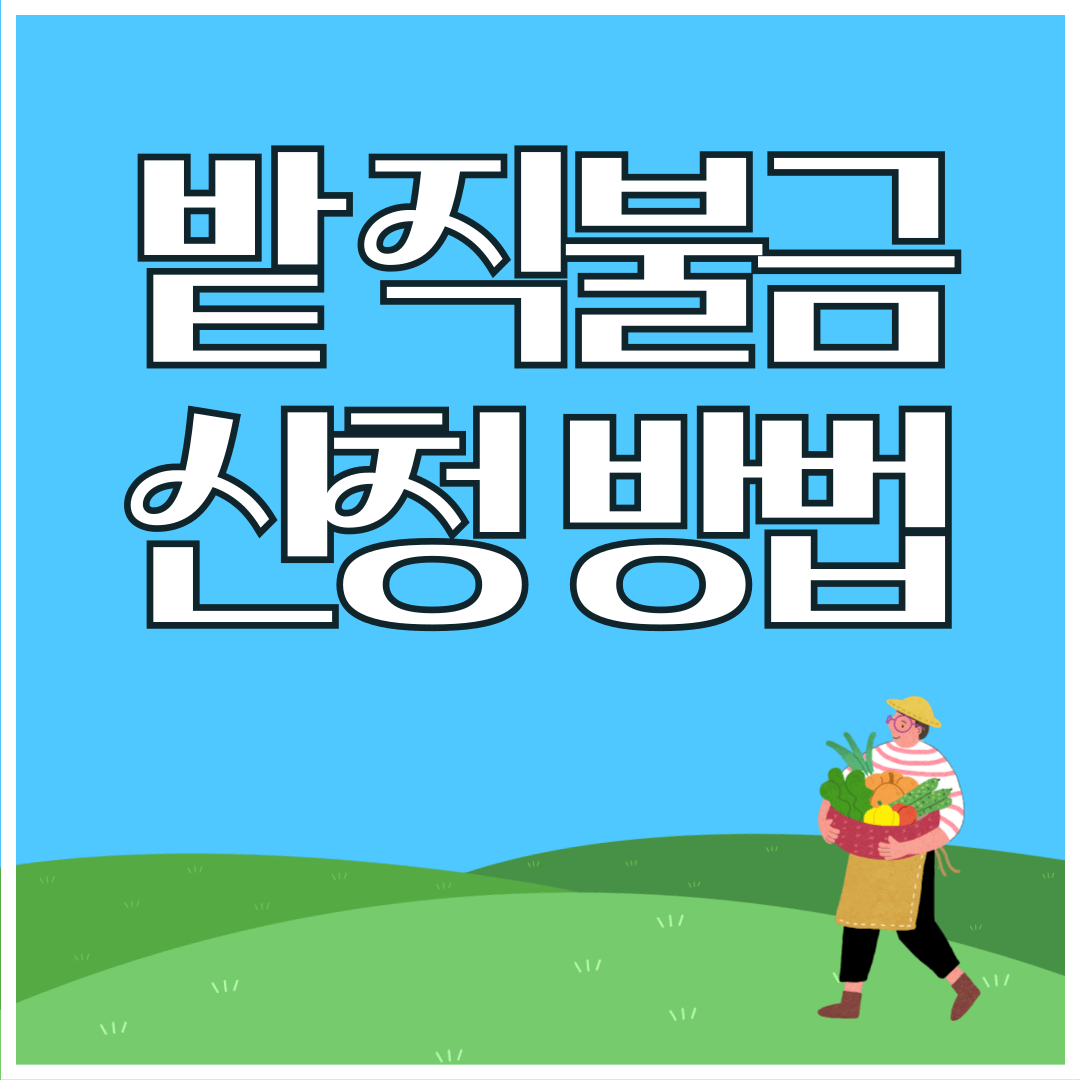 밭 직불금 완벽 가이드