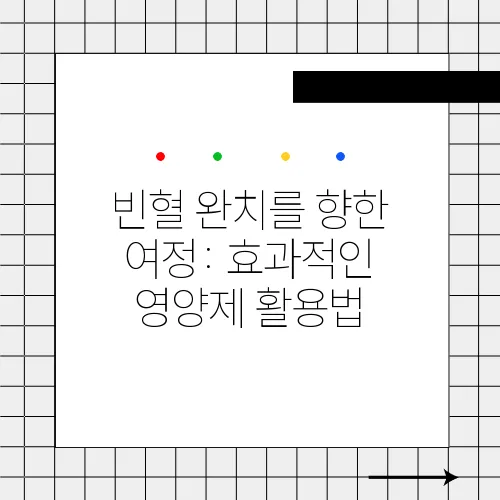 빈혈 완치를 향한 여정: 효과적인 영양제 활용법