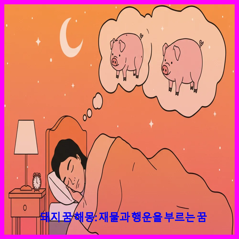 돼지 꿈 해몽: 재물과 행운을 부르는 꿈