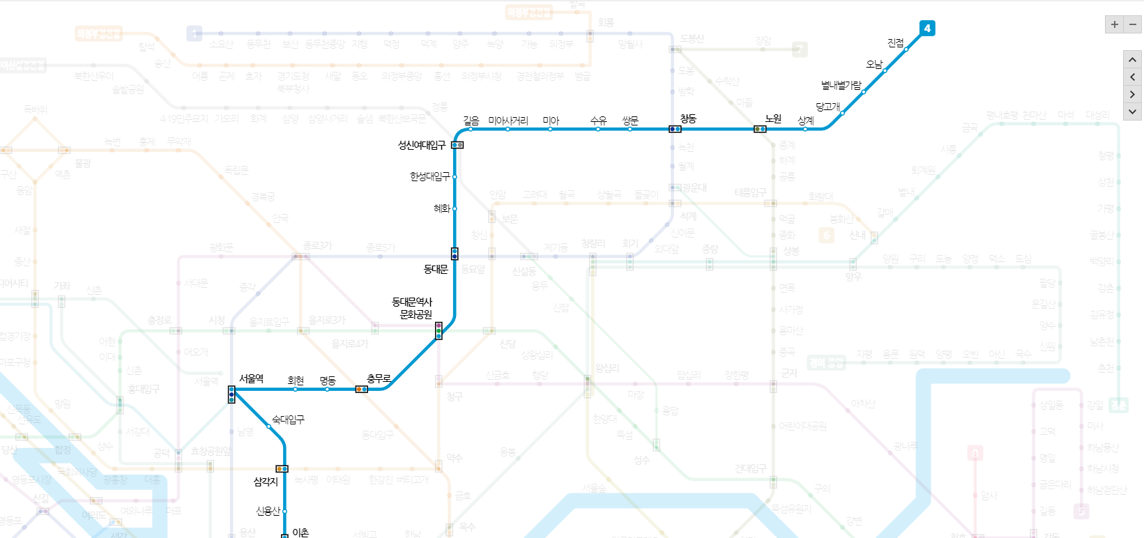서울 지하철 노선도 크게 보는 방법