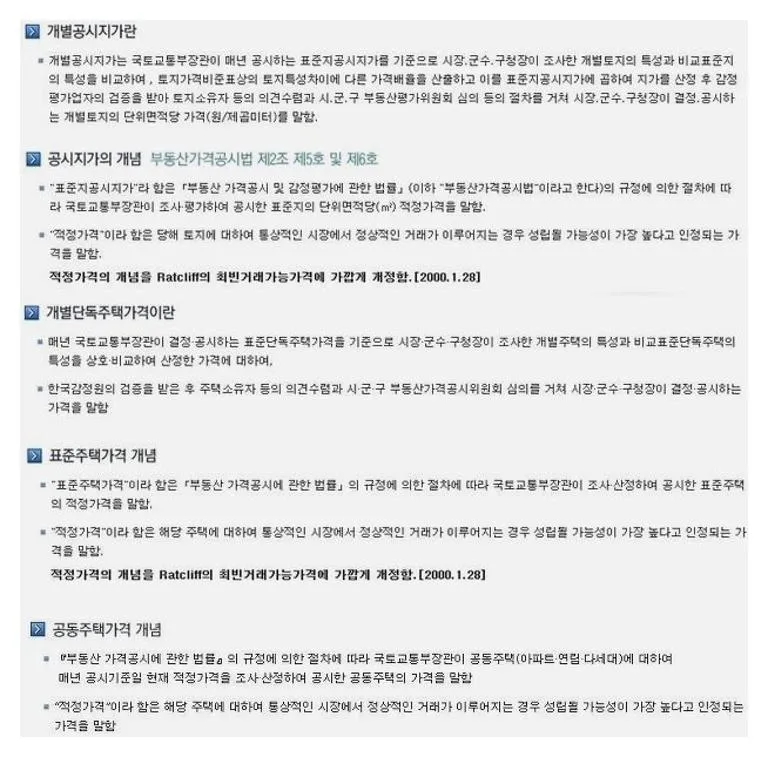 아파트 공시지가조회