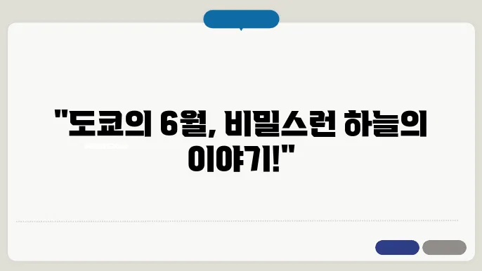 도쿄 6월 날씨