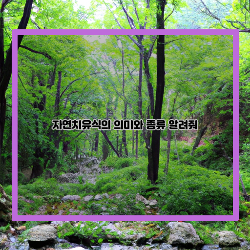  내 몸을 자연의 품으로 치유하는 자연치유식 5가지