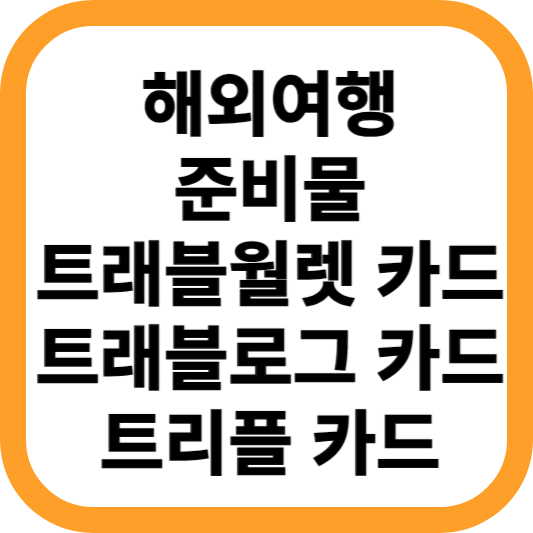 해외여행-준비물-트래블월렛-트래블로그-트리플-카드