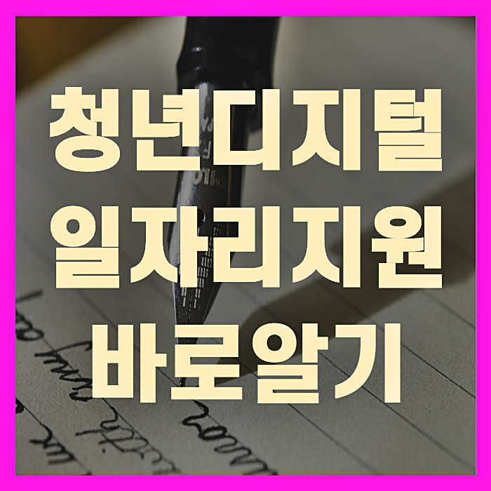  청년 디지털 일자리와 청년 일경험 지원(+꼼꼼정리)