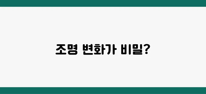 가을 분위기 내는 홈데코, 조명만 바꿨을 뿐인데