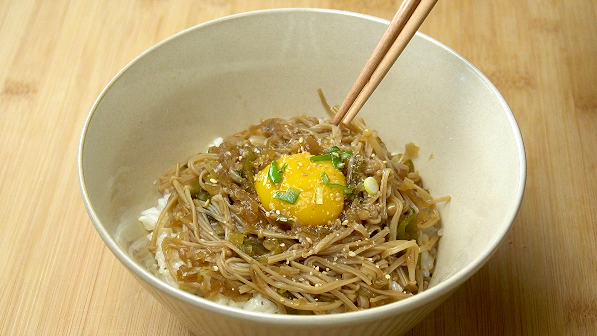 밥도둑 팽이버섯 요리, 버섯 장조림 덮밥 만들기 (초간단 양념)
