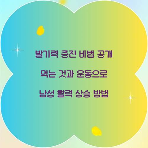 발기력 증진