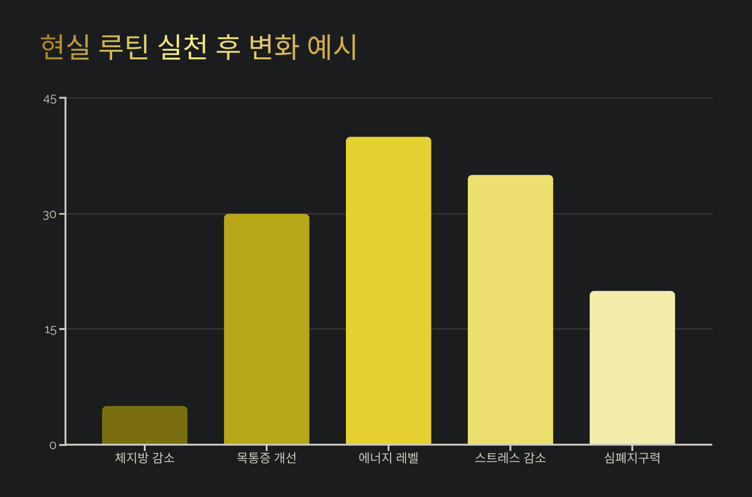 현실 루틴 실천 후 변화 예시