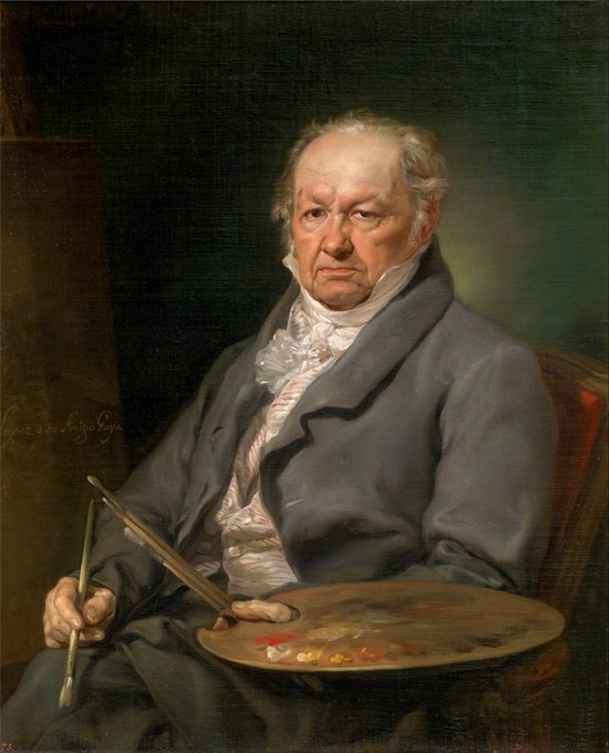 portrait of Goya painted by Vicente López Portaña in 1826