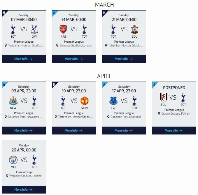 토트넘 남은 경기일정토트넘 남은 경기일정및 손흥민 11