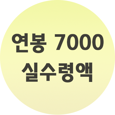  연봉 7000 실수령액은? 2021기준!