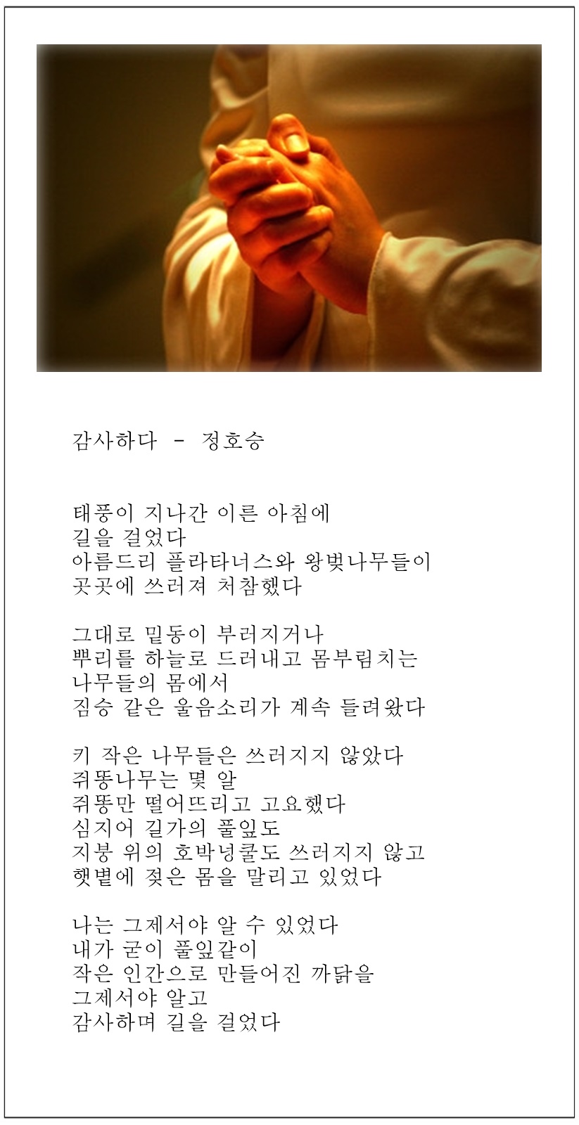 감사하다 - 정호승 3
