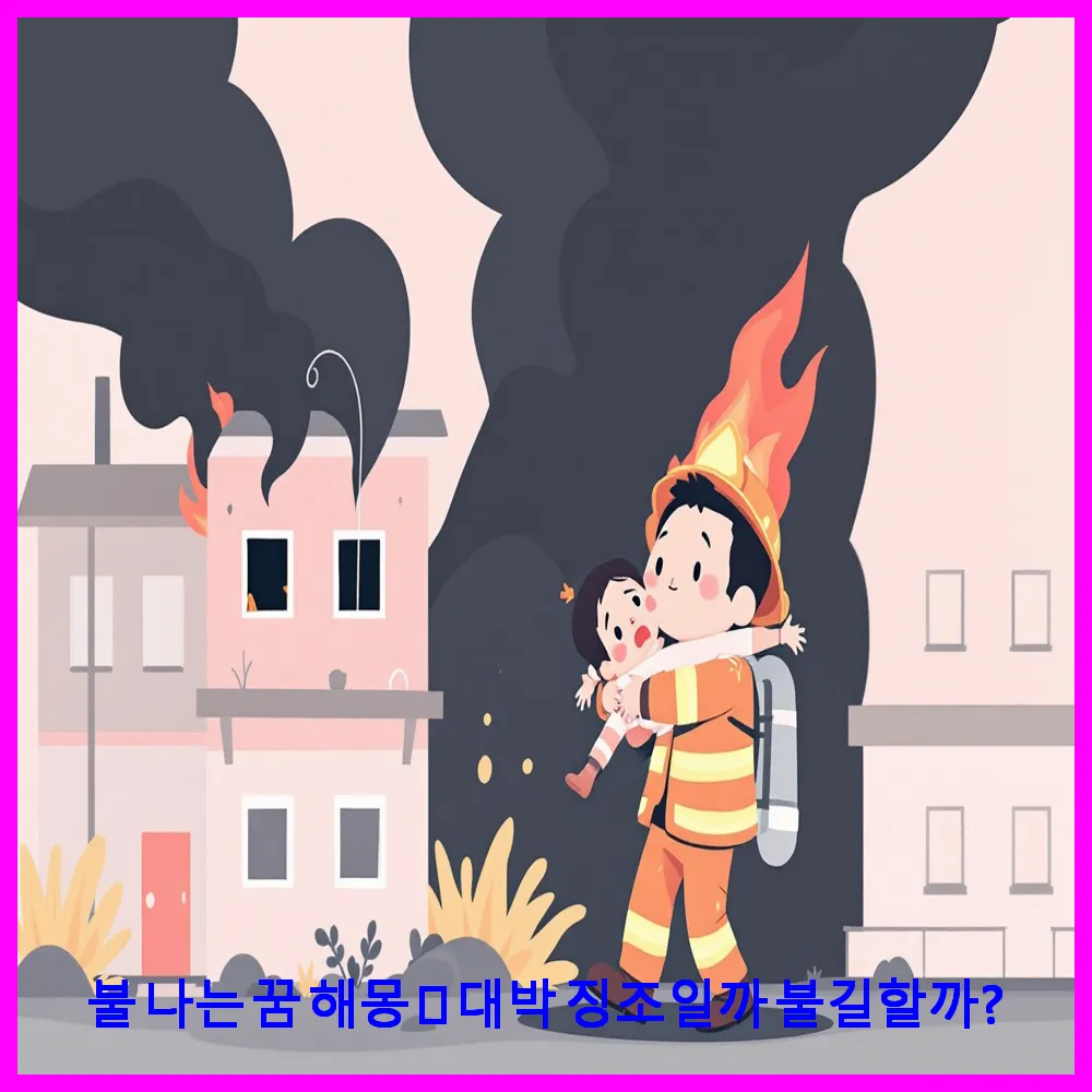 불 나는 꿈 해몽 🔥 대박 징조일까 불길할까?
