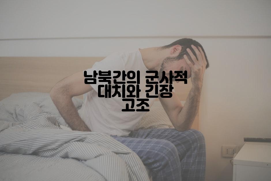 남북간의 군사적 대치와 긴장 고조