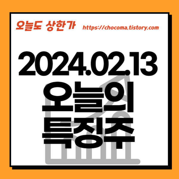 오늘 주식-시간외 단일가-시간외 상한가-주식 시세-2월13일-오늘의 상한가종목-특징주