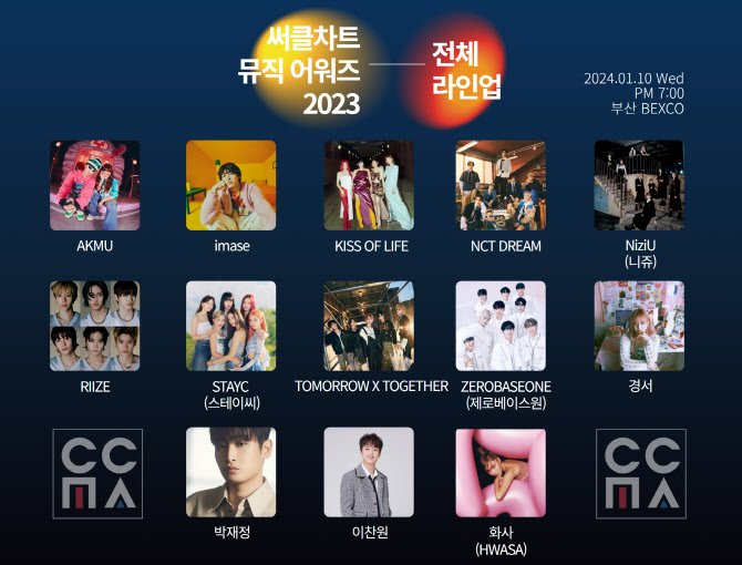 써클차트2023 라인업