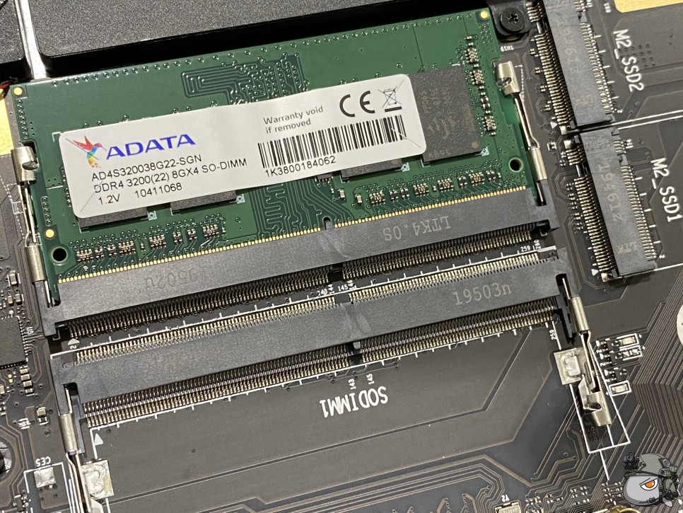  노트북 램 업그레이드, ADATA 노트북용 램 DDR4 8GB 3200MHz 개봉기 및 장착