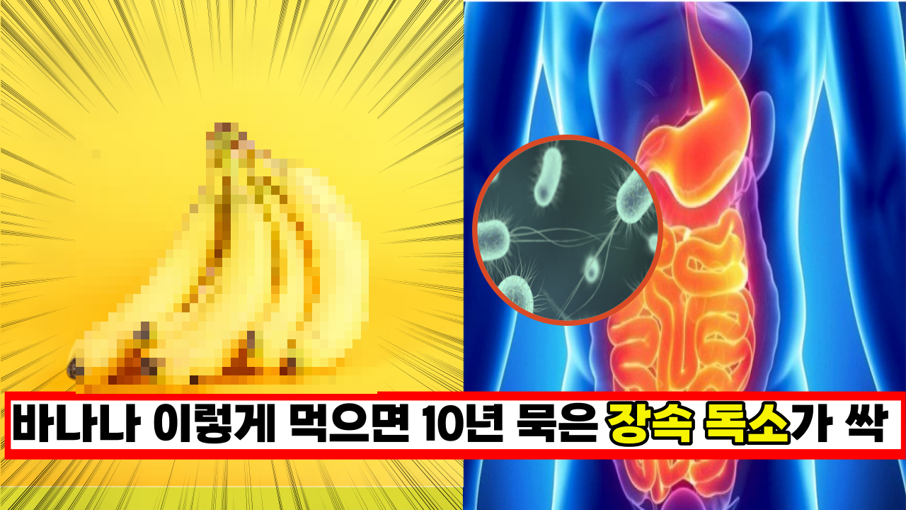  '우리몸에 정말 좋은데 사람들이 잘 몰라요' 장속 10년 묵은 독소를 싹 제거해주는 바나나 꿀팁