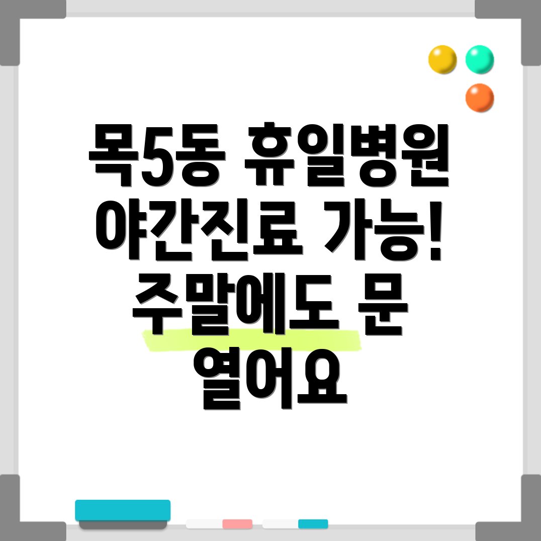 양천구 목5동 휴일 병원