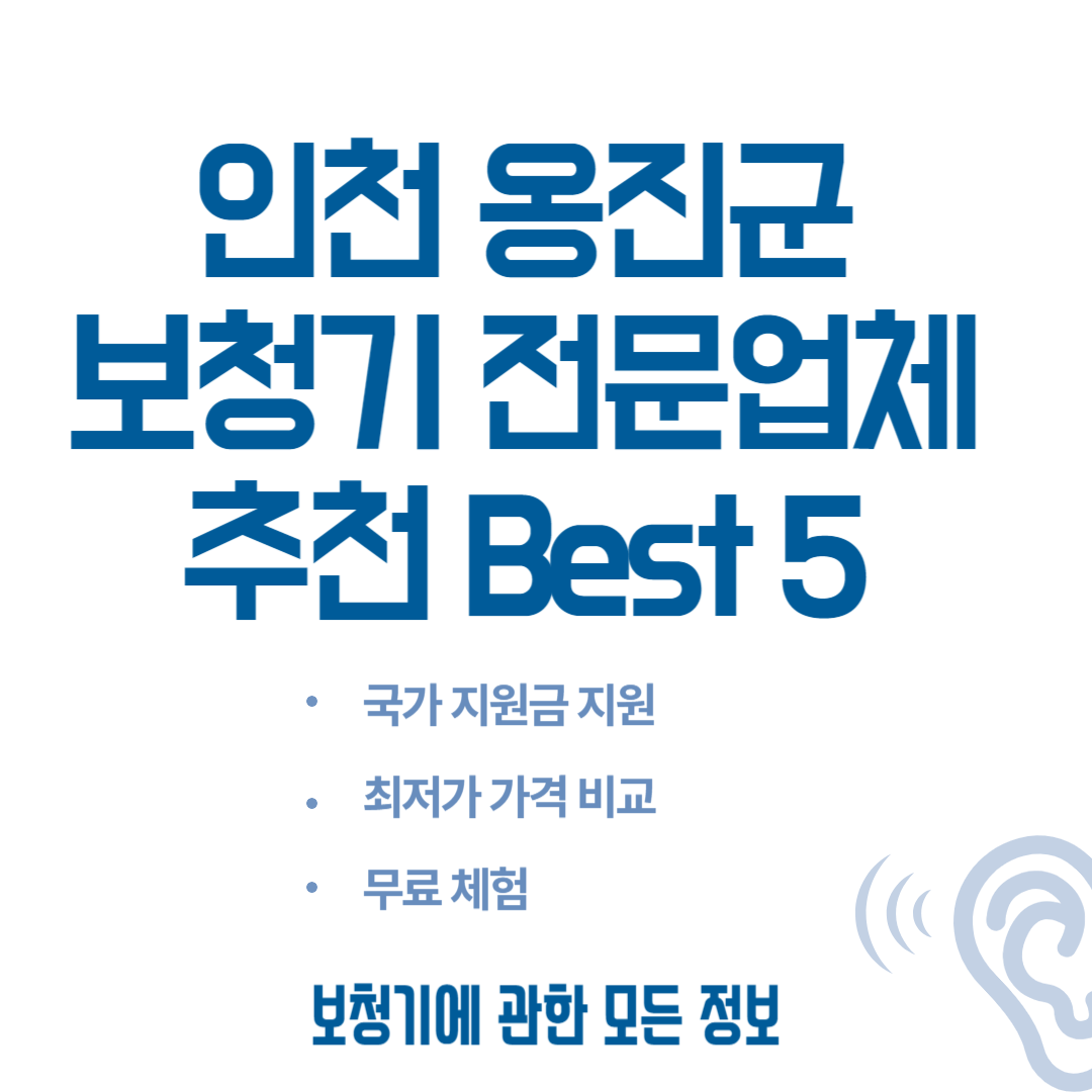 인천 옹진군 보청기 전문업체 추천 Best 5ㅣ가격 비교 사이트ㅣ노인(국가)지원금ㅣ렌탈ㅣ무료체험 블로그 썸내일 사진