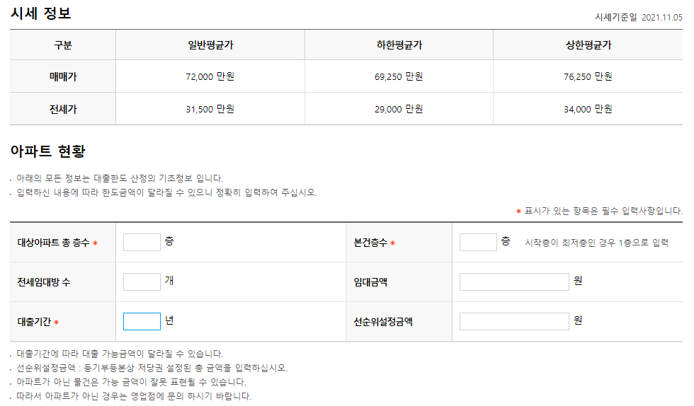 아파트 대출 가능 금액 조회 금리를 쉽게 알아보는 방법 7