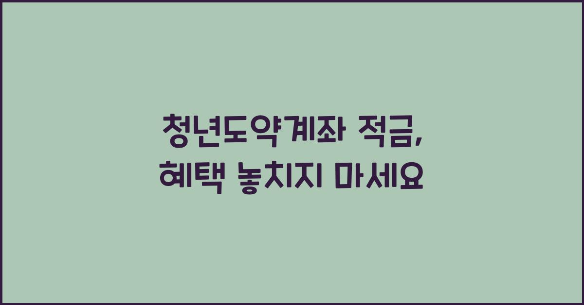청년도약계좌 적금