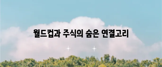 월드컵 관련 주식을 살펴봤습니다!