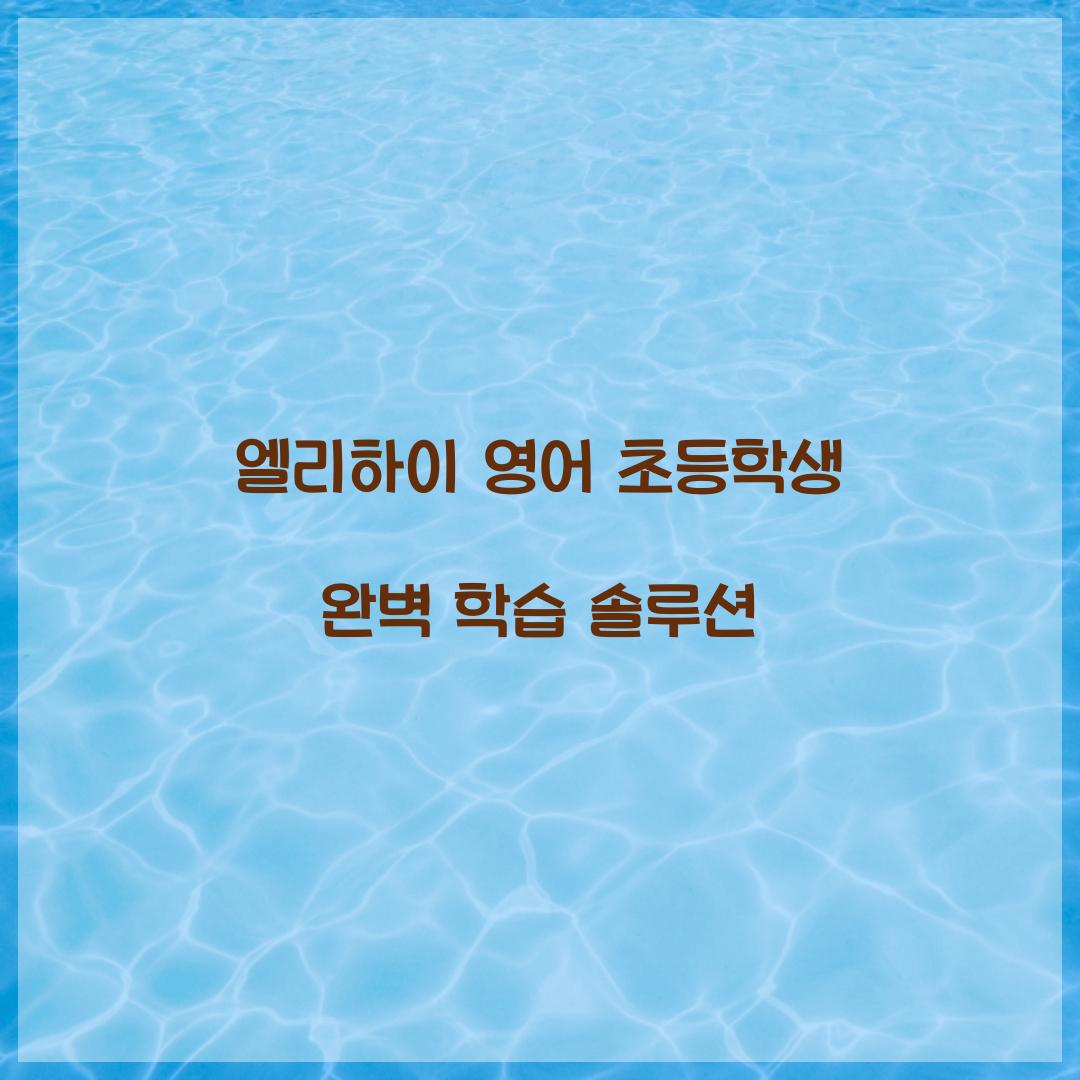 엘리하이 영어