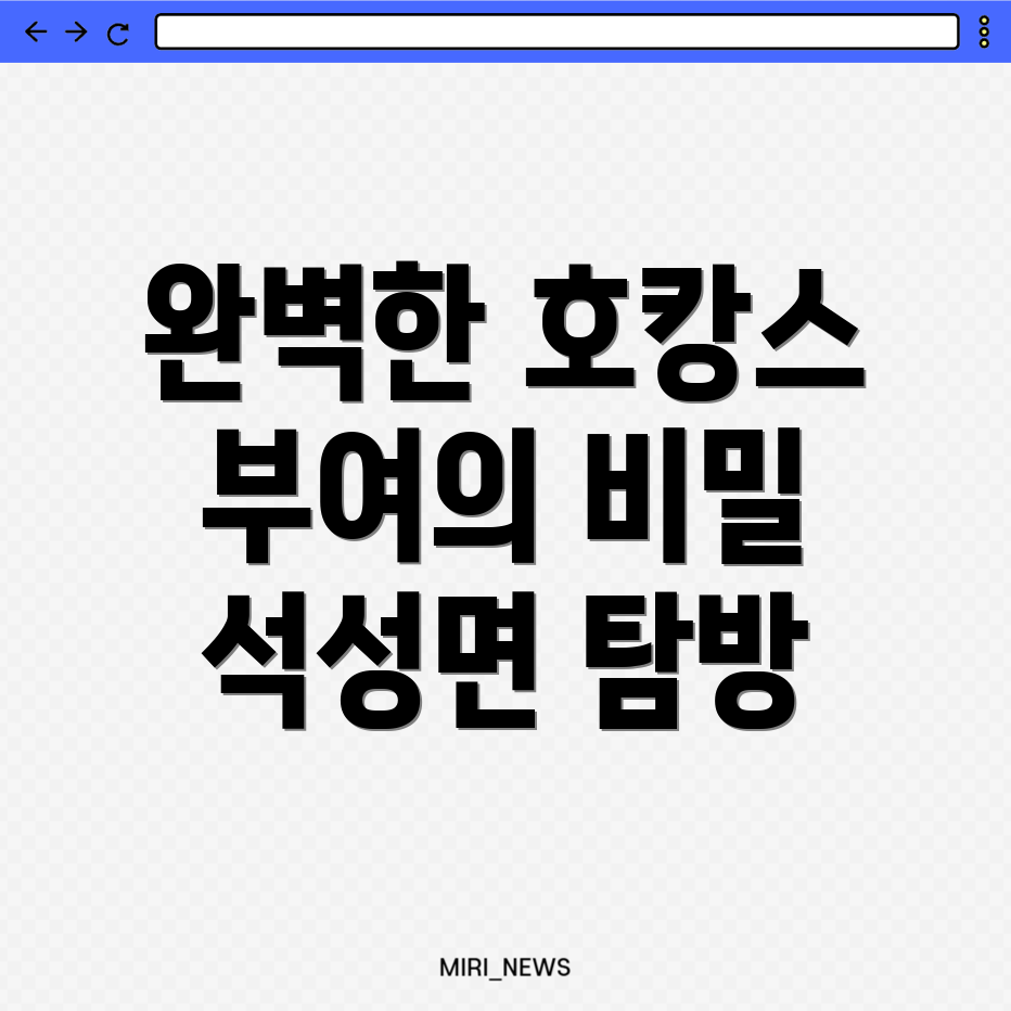 부여군 석성면 호텔 추천