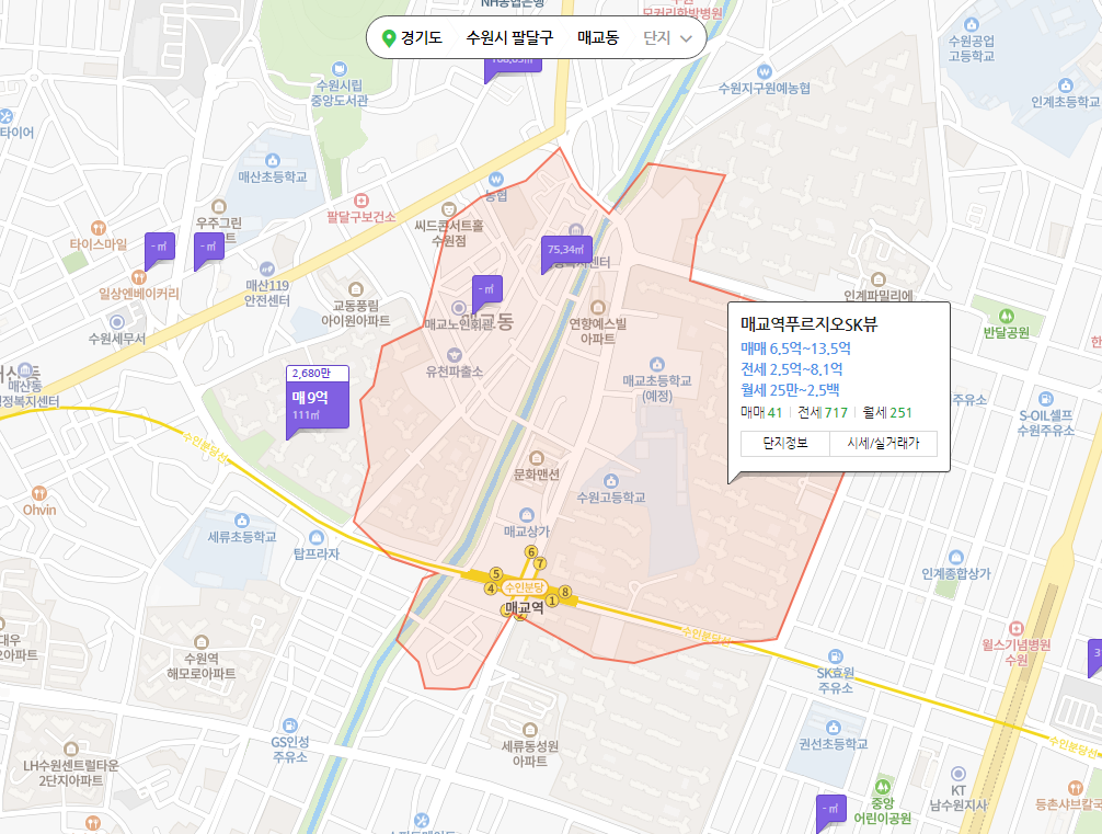  경기남부(수용성) 전세 시장 고전 중인 이유