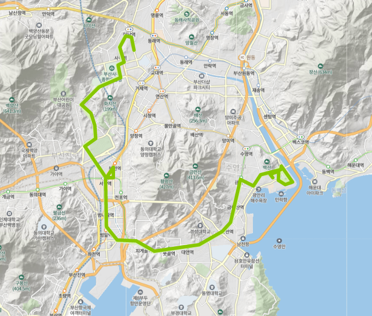  부산 83-1번버스 노선, 시간표 :: 부산MBC, 경성대, 서면역, 미남역