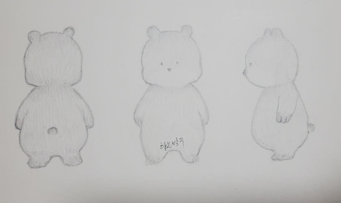 연필 스케치 8 (곰돌이 그리기)