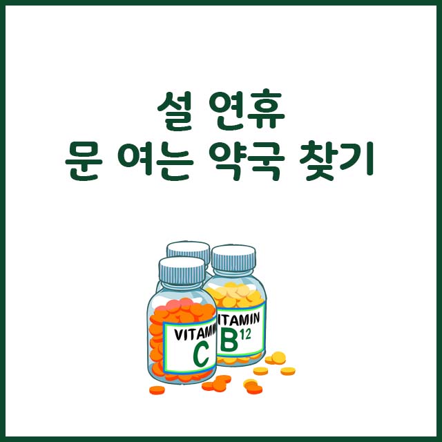 설 연휴 문 여는 약국 찾기