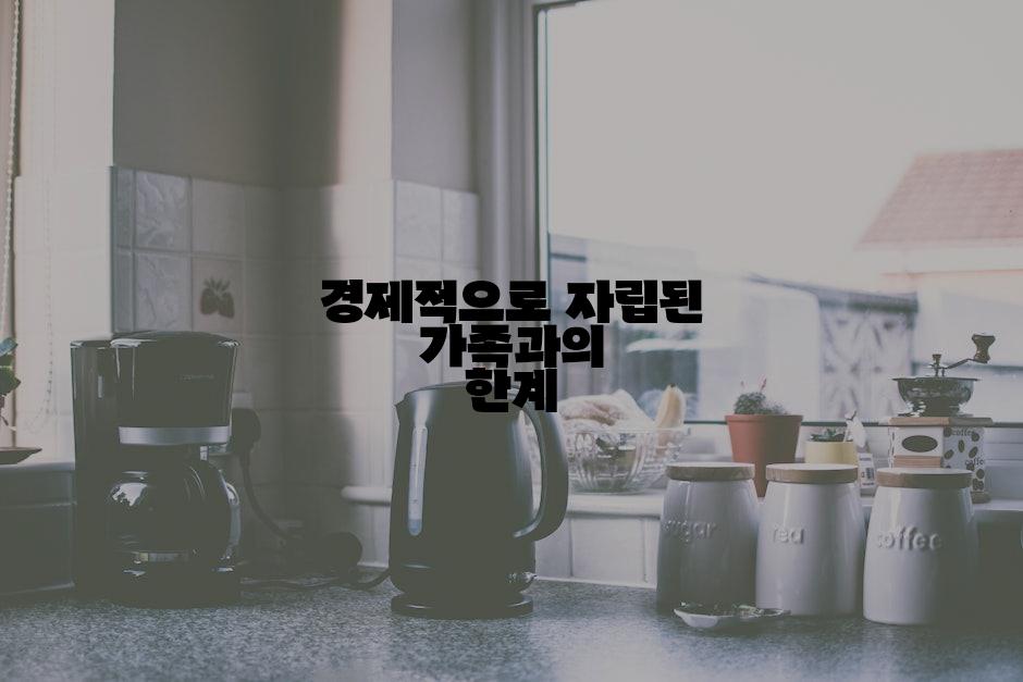 경제적으로 자립된 가족과의 한계