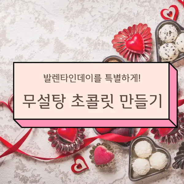 무설탕 초콜릿 만들기