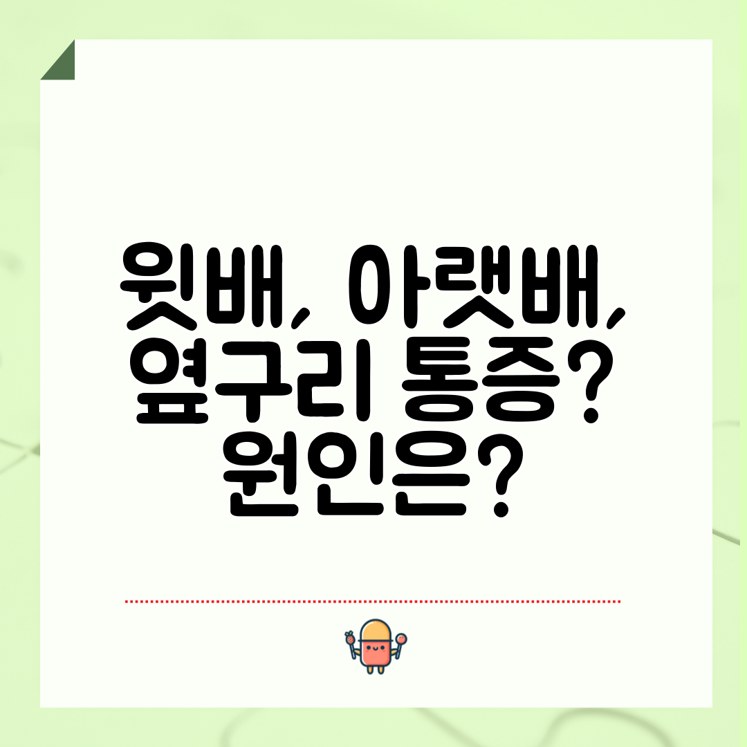 윗배, 아랫배, 옆구리 통증 원인은